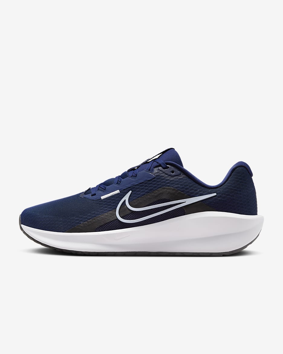 Tenis de correr en pavimento para hombre Nike Downshifter 13 - Azul marino medianoche/Negro/Blanco/Platino puro