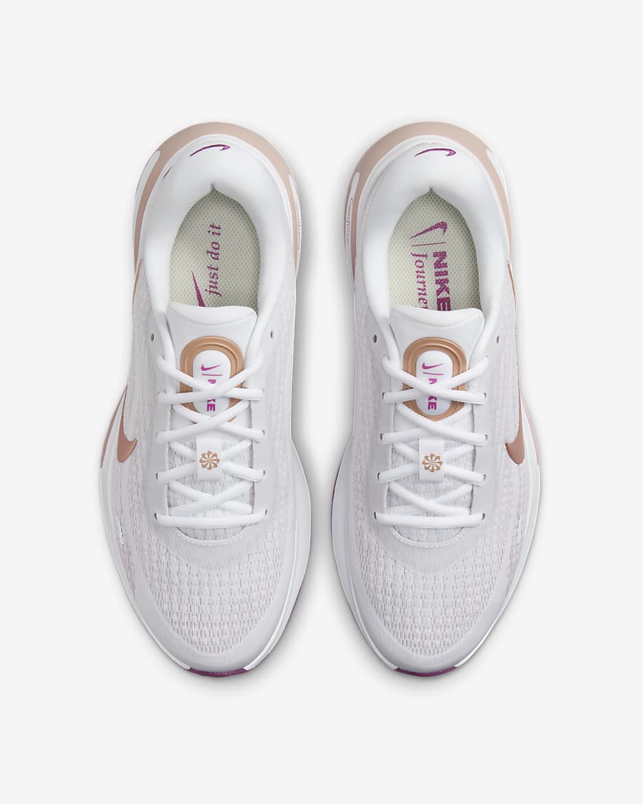 Nike Journey Run 女款路跑鞋 - 白色/Hot Fuchsia/Platinum Violet/Metallic Red Bronze