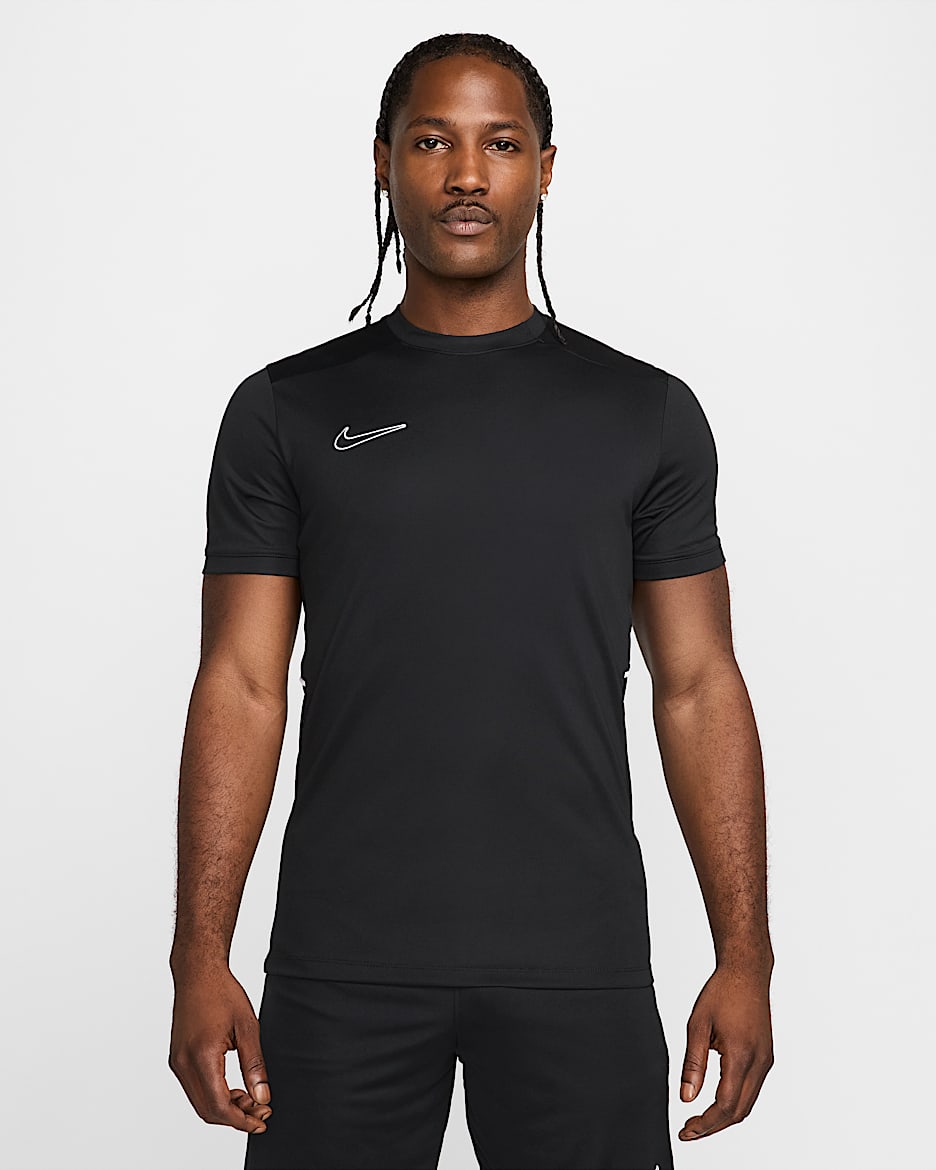 Nike Academy Dri-FIT Kurzarm-Fußballoberteil (Herren) - Schwarz/Schwarz/Weiß/Weiß
