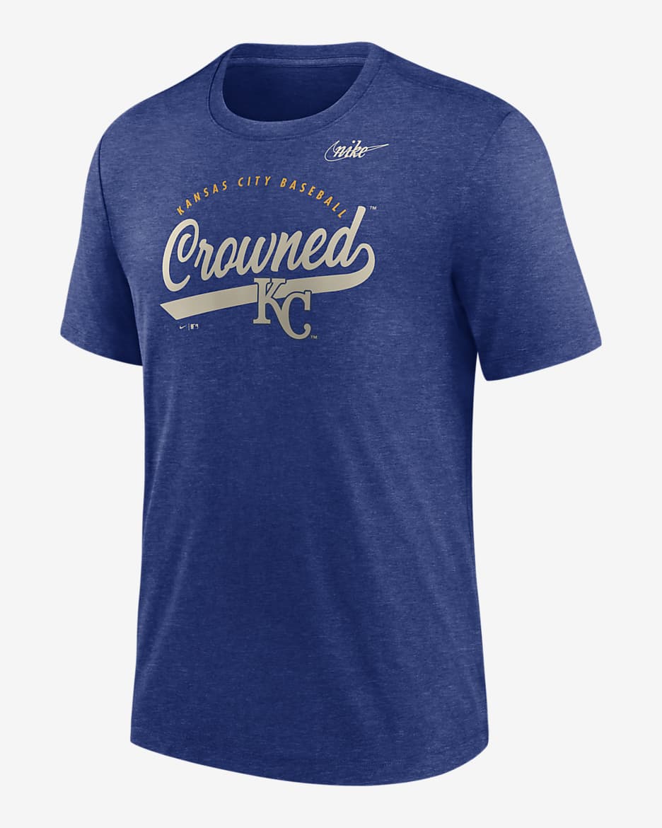 Nike Cooperstown Nickname (MLB Kansas City Royals) Men's T-Shirt - Team Royal Heather