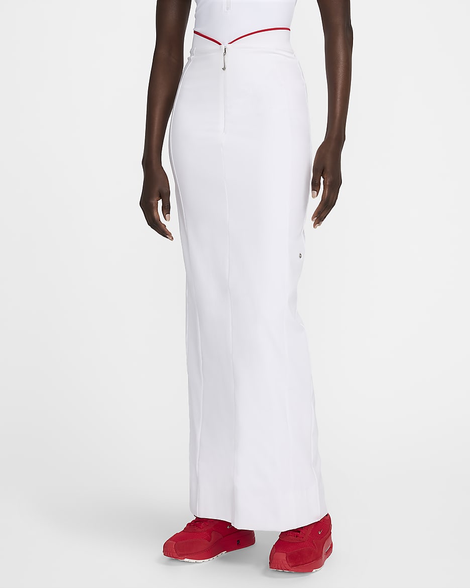 Saia Nike x Jacquemus para mulher - Branco/Vermelho University