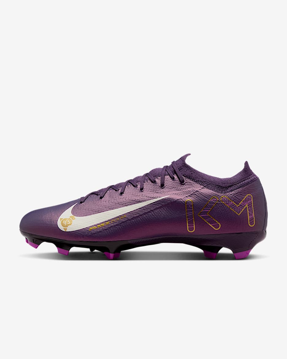 Nike Mercurial Vapor 16 Pro "Kylian Mbappé" Düşük Bilekli Kuru Çim Zemin Kramponu - Grand Purple/Pale Ivory