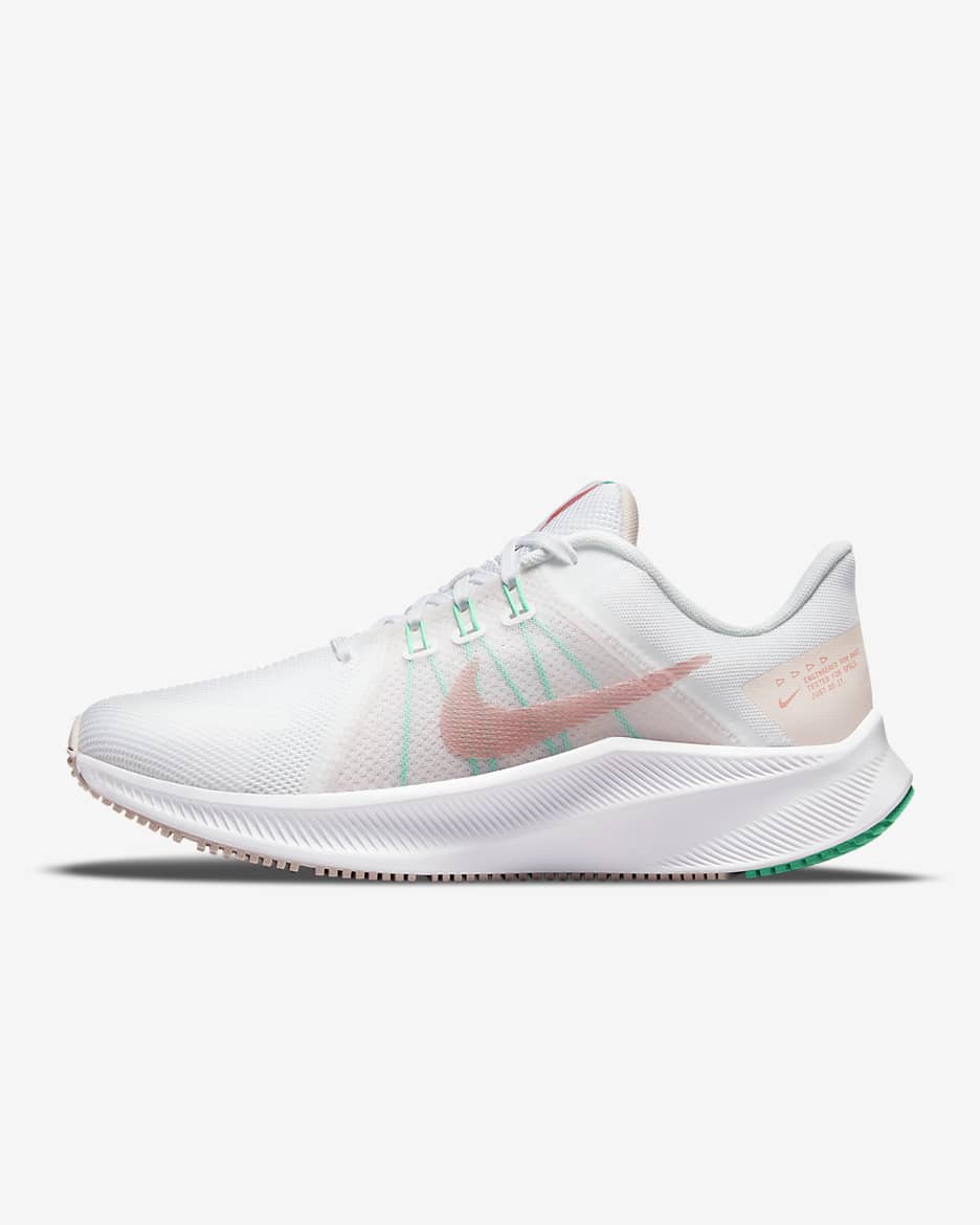 Nike Quest 4 Women's Road Running Shoes - White/Menta/Light Soft Pink/Pink Glaze