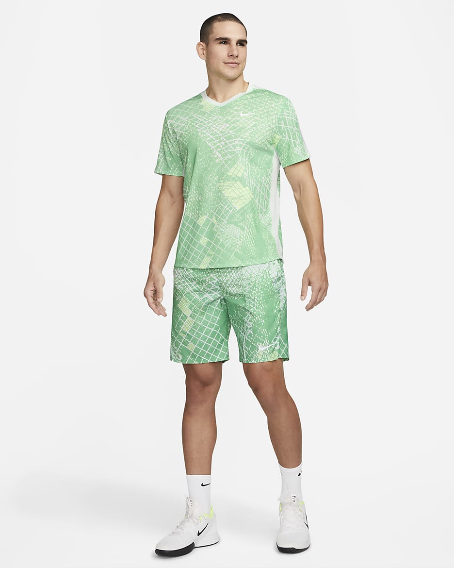 NikeCourt Dri FIT Victory Men s 9 Printed Tennis Shorts Nike com