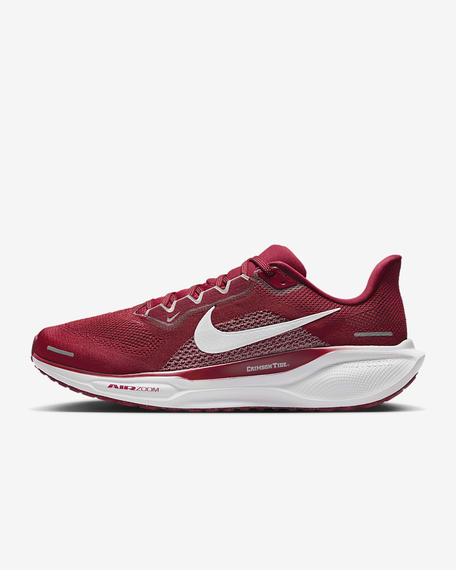 Tenis de correr en pavimento universitarios Nike para hombre Alabama Pegasus 41 - Carmesí team/Blanco/Plata noche/Blanco