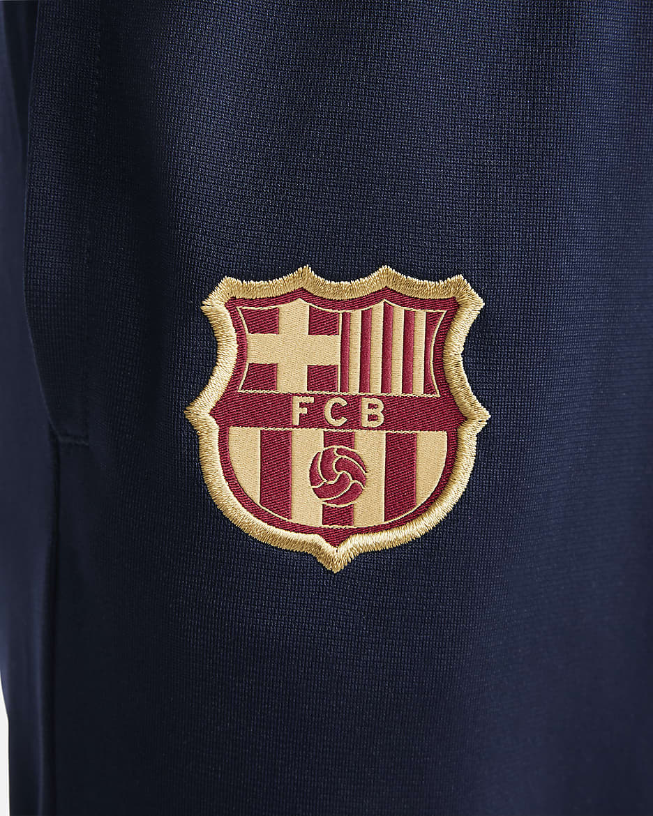 FC Barcelona Strike Nike Dri-FIT strikket fotballtracksuit til små barn - Noble Red/Deep Royal Blue/Obsidian/Club Gold