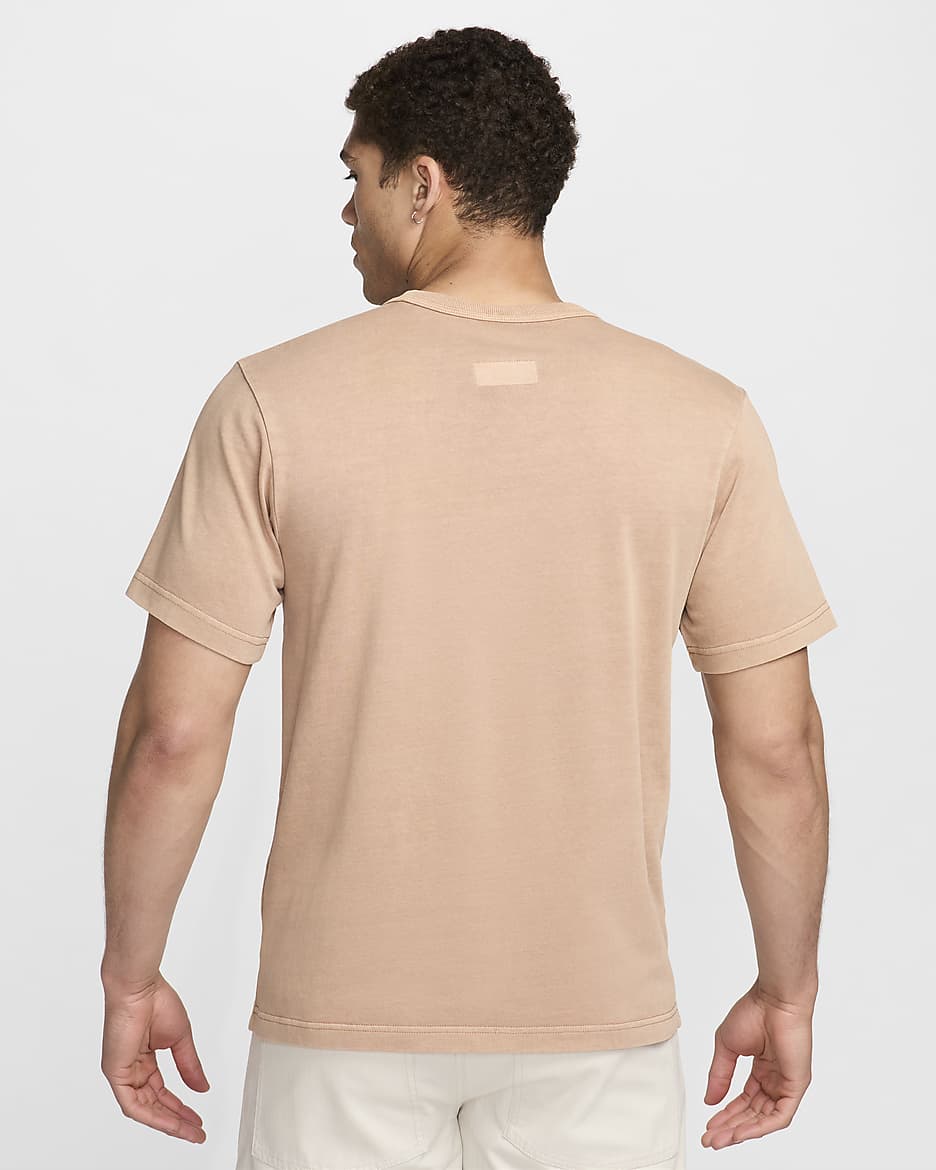 Nike Life Kurzarm-Strickoberteil für Herren - Hemp/Hemp