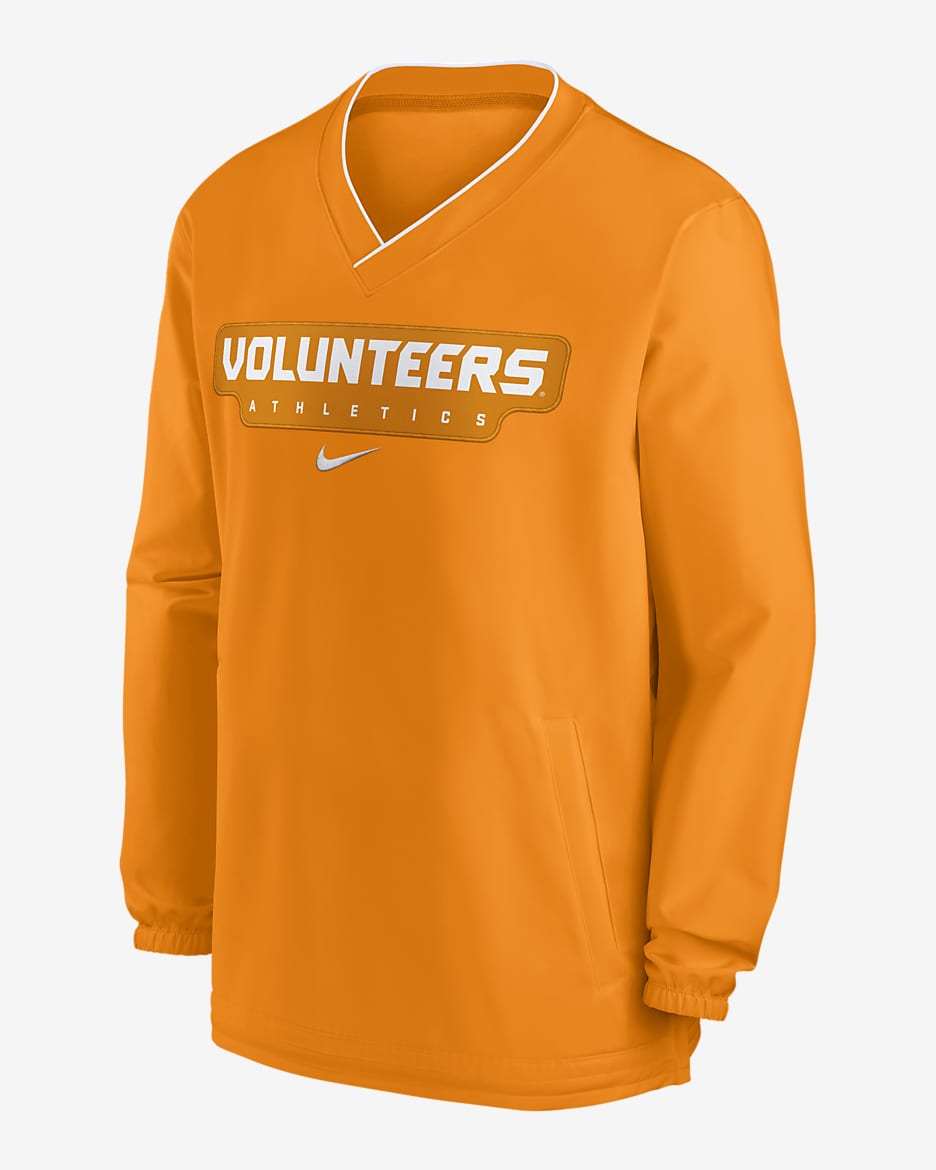 Rompevientos de manga larga universitario Nike para hombre Tennessee Volunteers Sideline - Naranja