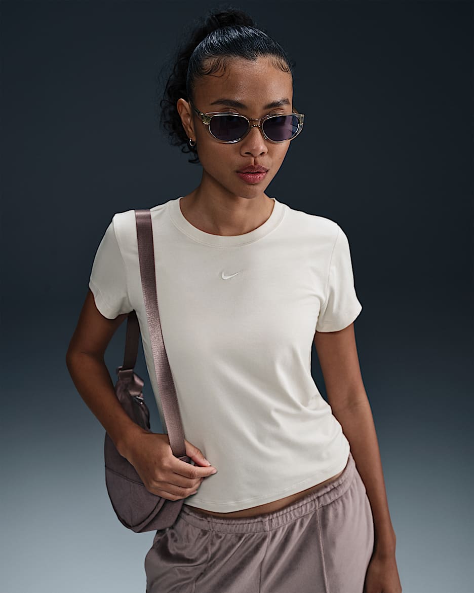 Nike Sportswear Chill Knit Women's T-Shirt - Light Orewood Brown/Sail