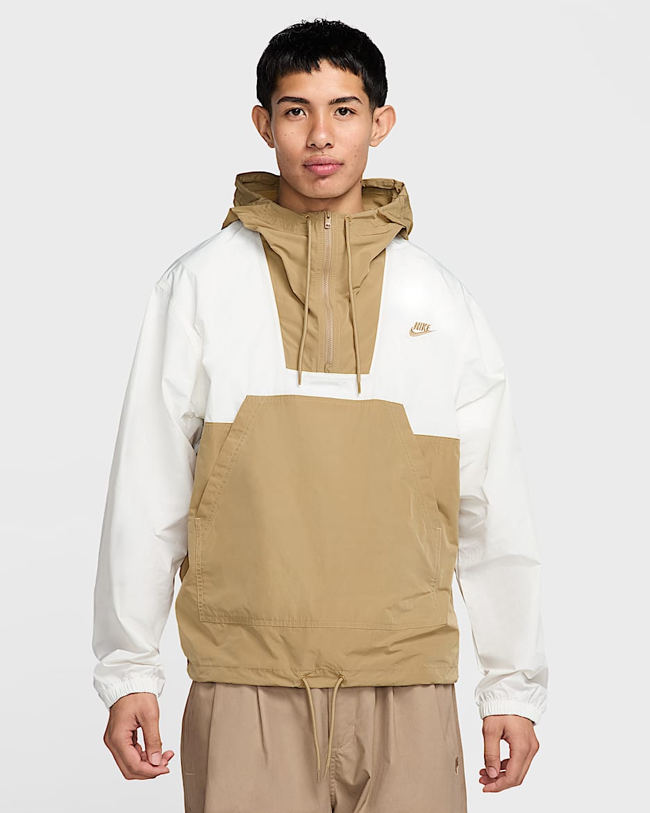 Nike Club 男款 Marina 套頭防風外套 - Sail/Parachute Beige/淺卡其色/Parachute Beige