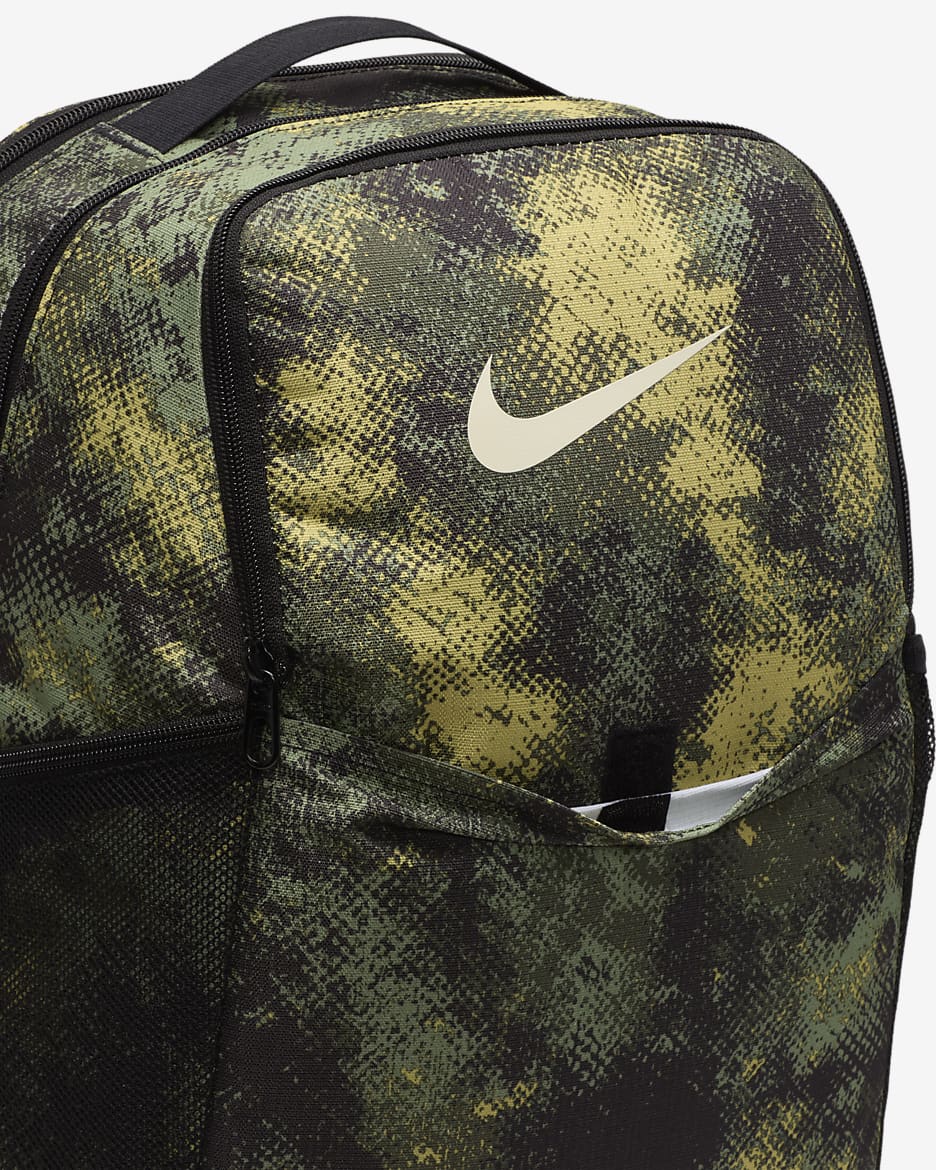 Nike Brasilia Backpack (Medium, 24L) - Oil Green/Black/Coconut Milk