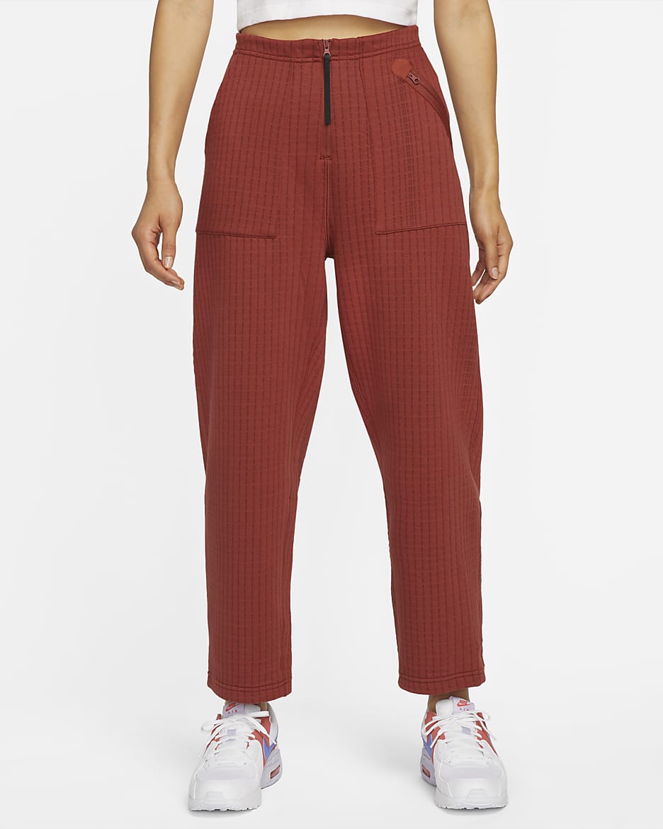Pants diseñados para mujer Nike Sportswear Therma-FIT ADV Tech Pack Tech Fleece - Piedra roja/Negro/Marrón buey