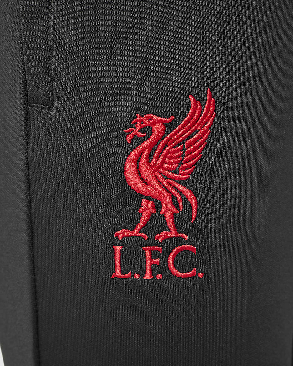 Stickad fotbollstracksuit Liverpool FC Academy Pro Nike Dri-FIT för ungdom - Light Smoke Grey/Dark Smoke Grey/Chrome Yellow/Global Red