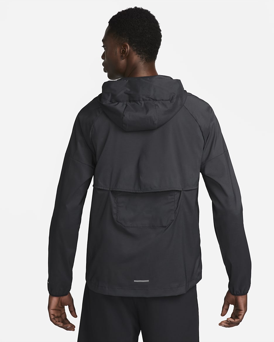 Veste de running déperlante Nike Windrunner pour homme - Noir/Noir