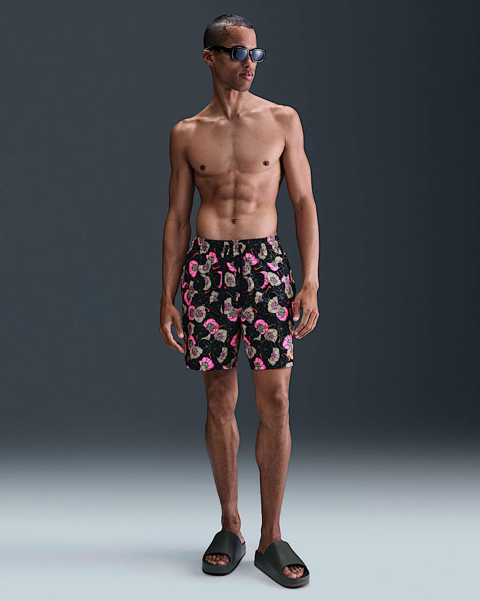 Nike Swim Breaker Men's 7" Brief-Lined Volley Short - Black