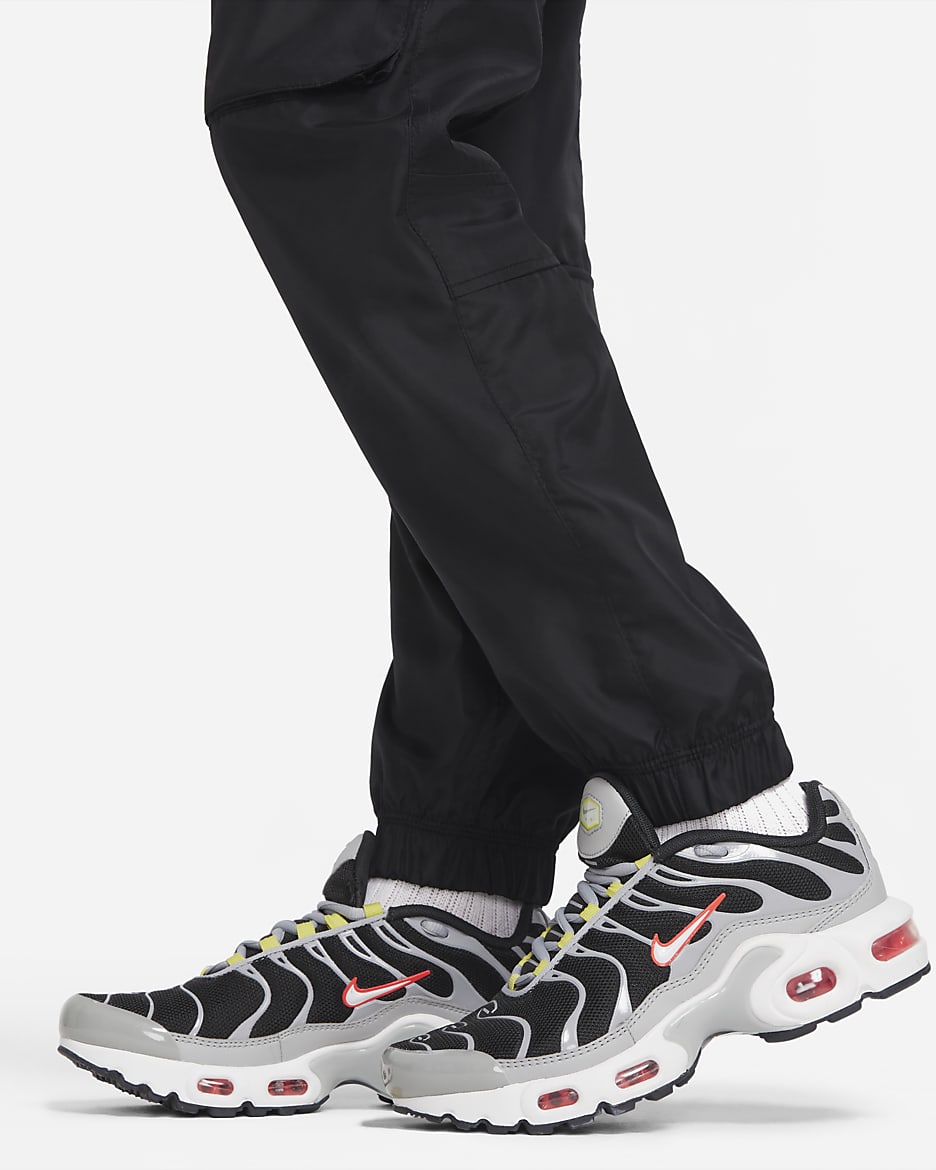 Nike Sportswear Older Kids' (Boys') Woven Utility Trousers - Black/White