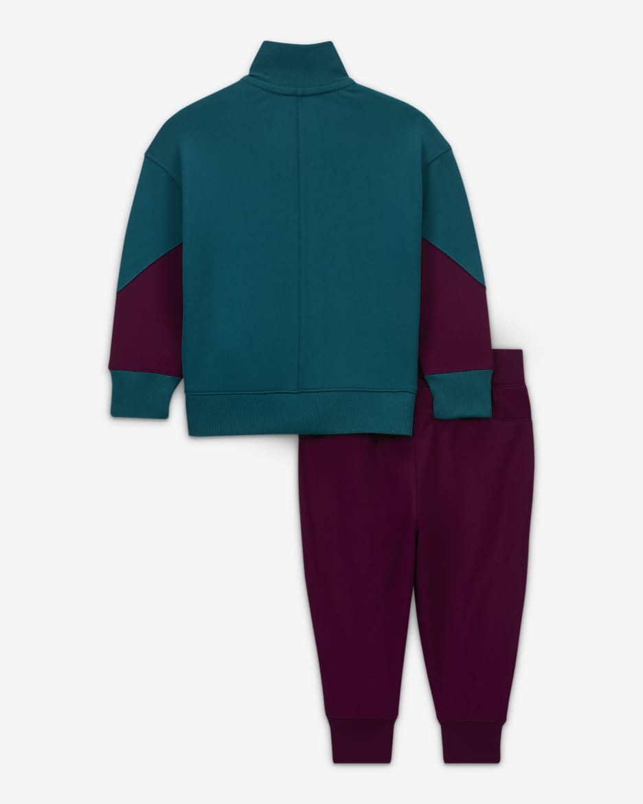 Paris Saint-Germain Strike Nike Dri-FIT strikket fotballtracksuit til spedbarn - Geode Teal/Bordeaux/Guava Ice