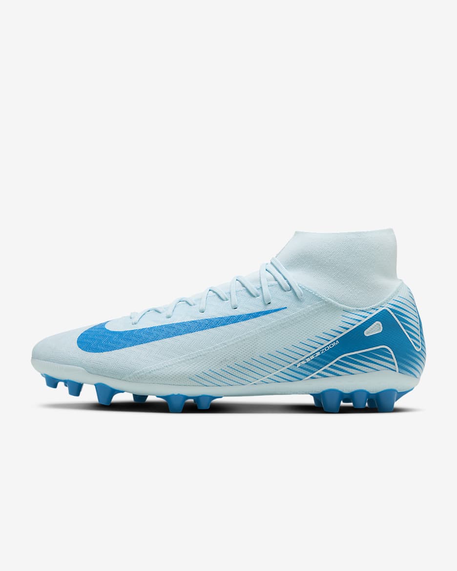 Nike Mercurial Superfly 10 Academy AG High-Top Soccer Cleats - Glacier Blue/Blue Orbit