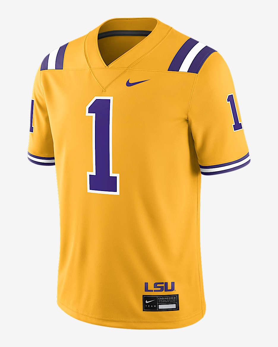 LSU Tigers Men's Nike Dri-FIT College Game Jersey - University Gold