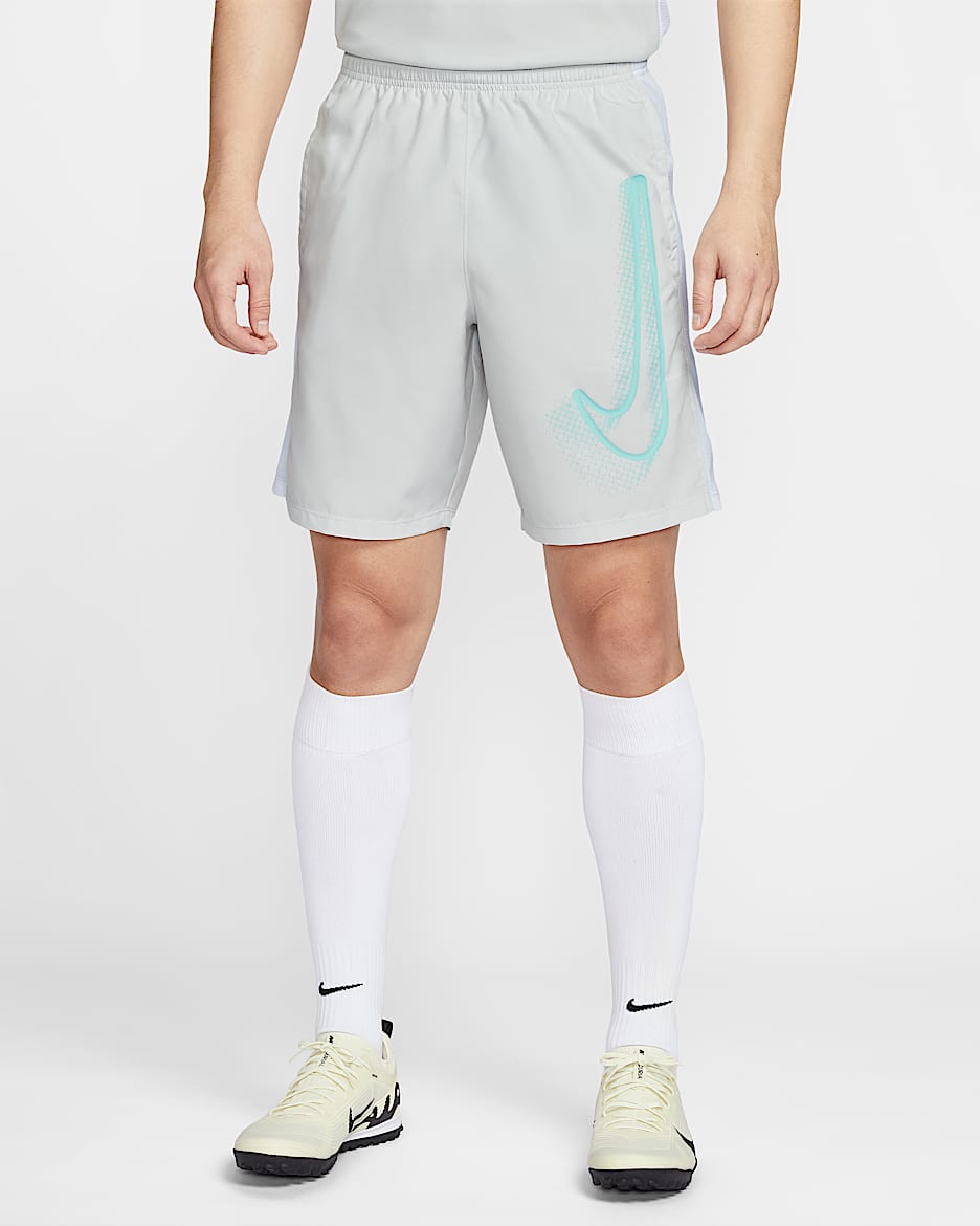 Nike Academy 男款足球短褲 - Photon Dust/白色/Dynamic Turquoise