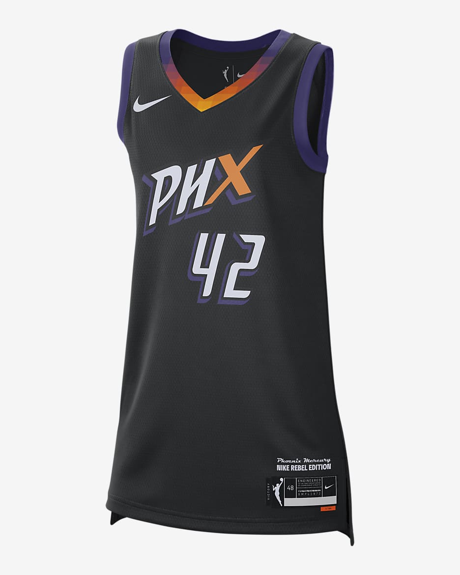 Jersey Nike Dri-FIT WNBA Victory Brittney Griner Phoenix Mercury 2024 Rebel Edition - Negro/Blanco