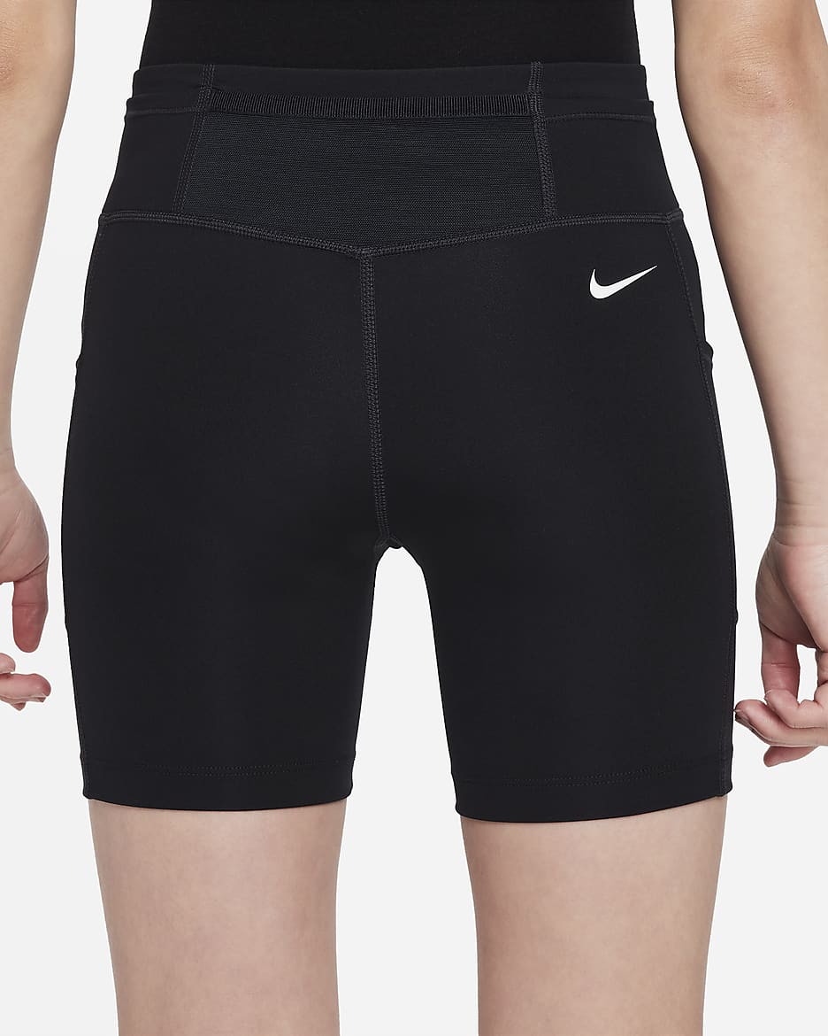 Nike ACG Repel One Older Kids' (Girls') Biker Shorts with Pockets - Black/Summit White