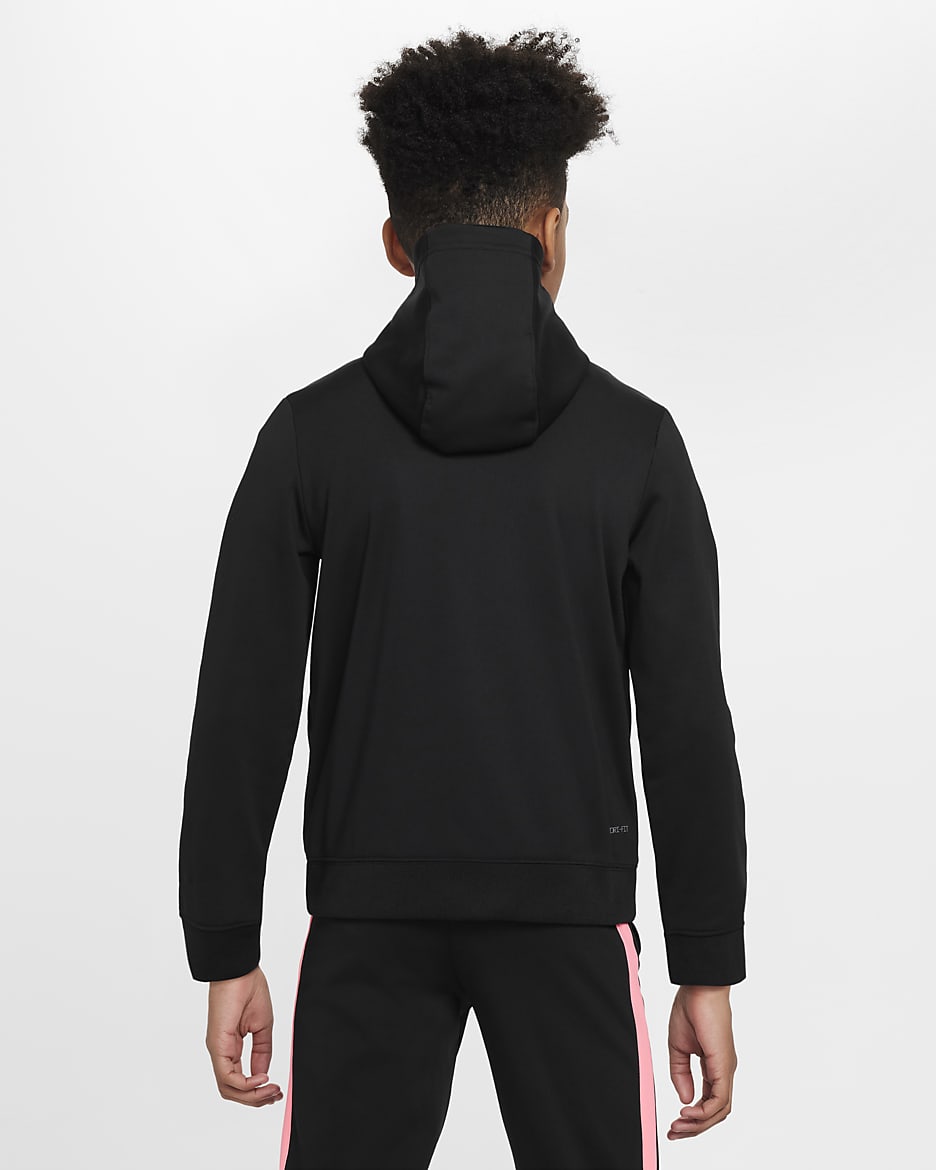 Nike Air Older Kids' (Boys') Full-Zip Hoodie - Black/Pink Foam