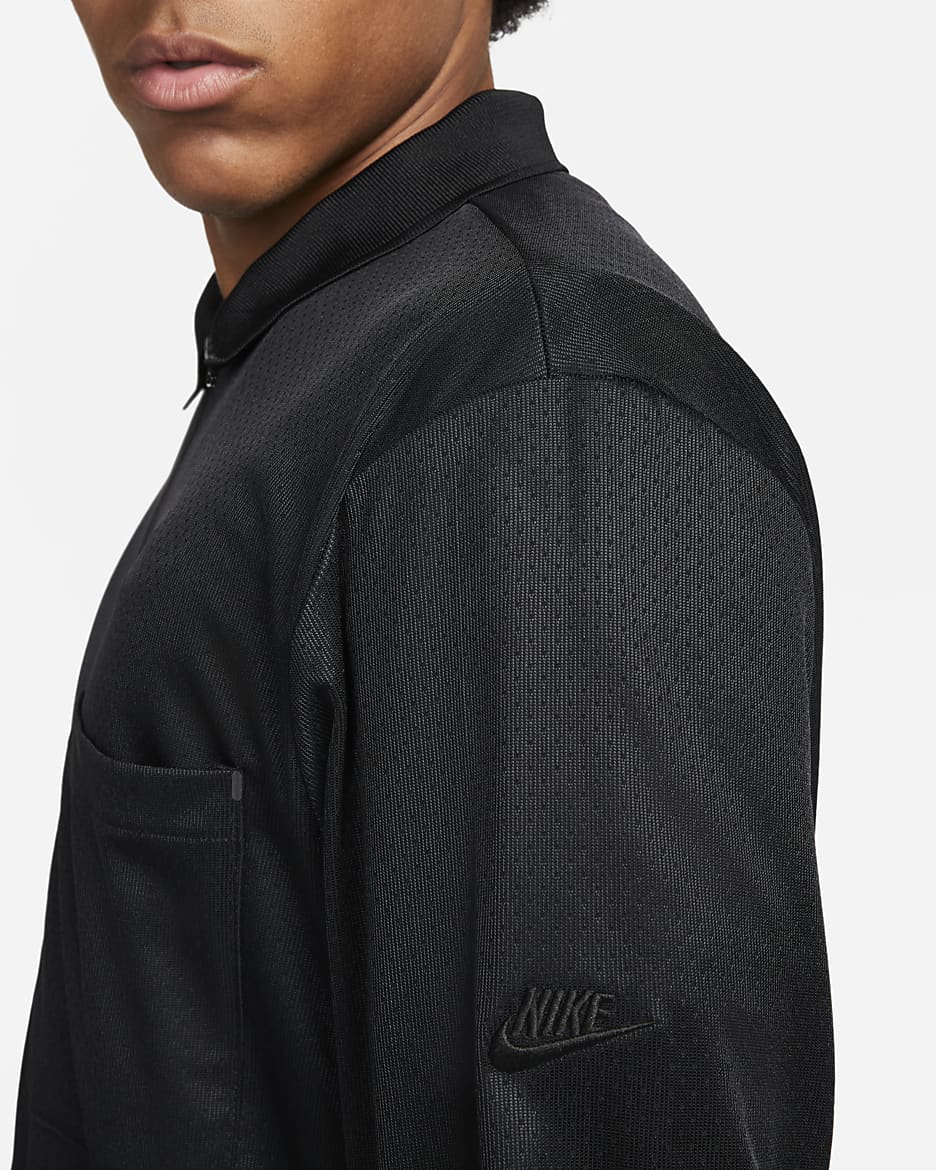 Nike Sportswear Tech Pack Men's Dri-FIT 1/2-Zip Long-Sleeve Top - Black/Black/Black