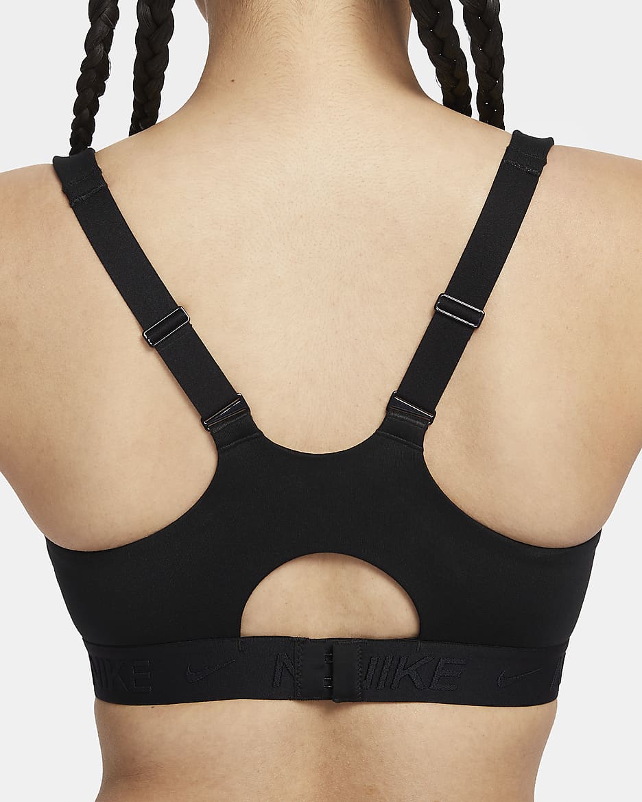 Nike Indy High Support Women's Padded Adjustable Sports Bra - Black/Black/Black