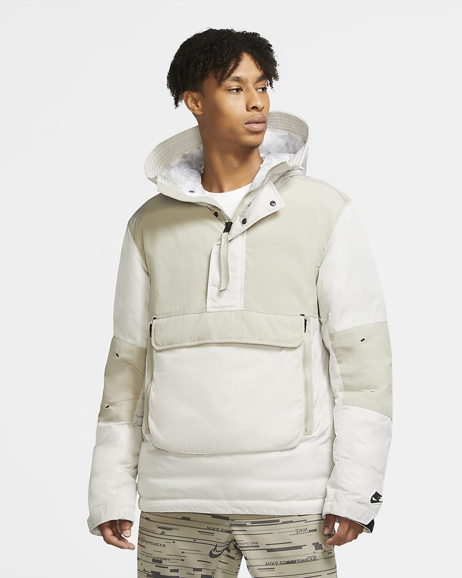 Nike Sportswear Synthetic-Fill Men's Repel Anorak - Light Bone/Stone/White/Black