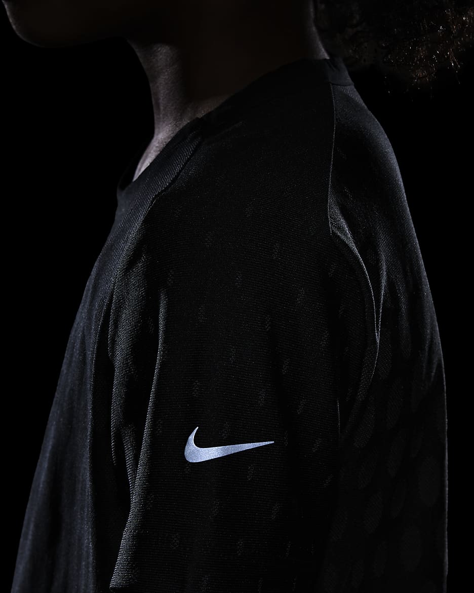 Tričko Nike Dri-FIT ADV s krátkým rukávem pro větší děti (dívky) - Černá/Dark Smoke Grey/Černá