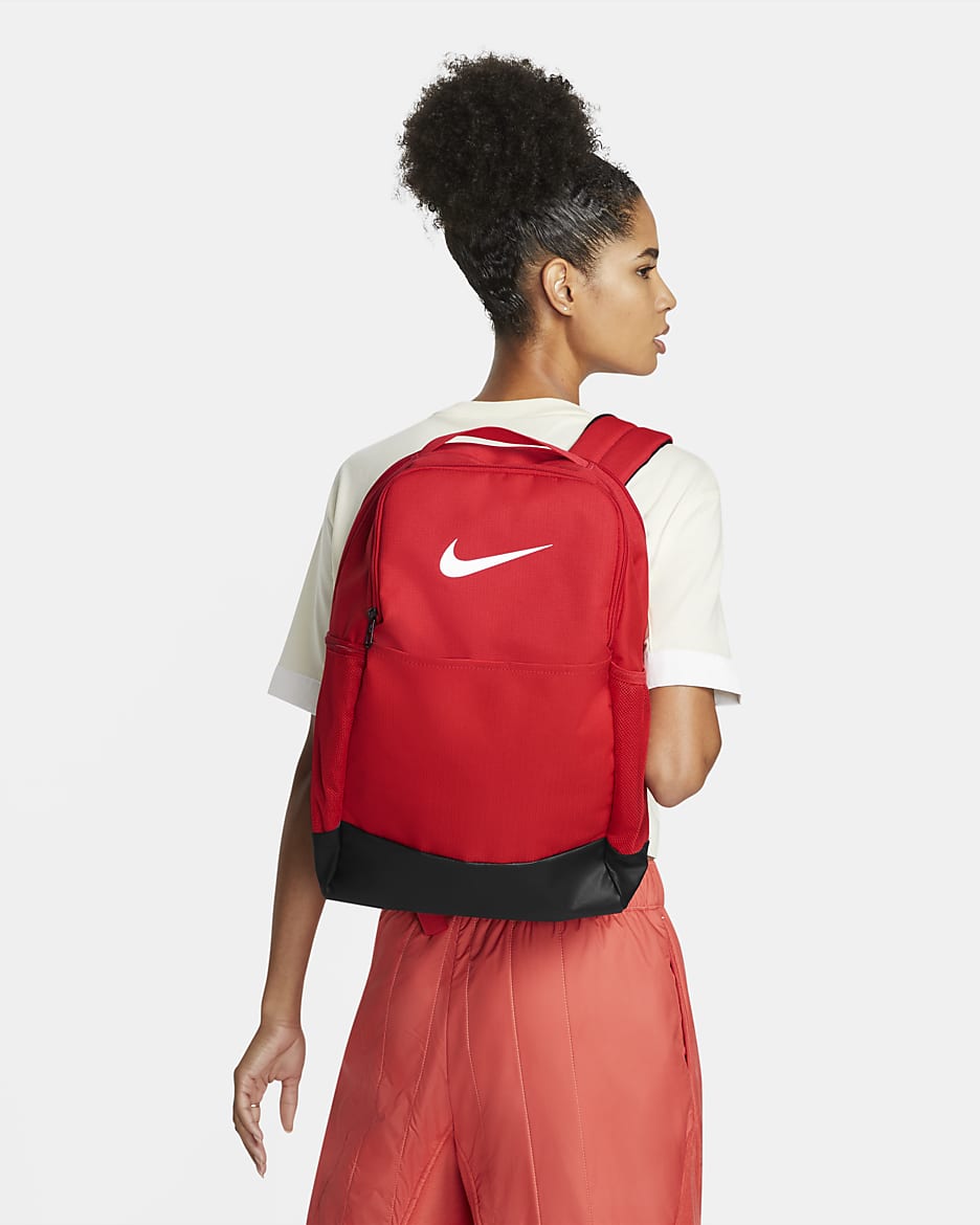 Mochila de entrenamiento Nike Brasilia 9.5 (mediana) - Rojo universitario/Negro/Blanco