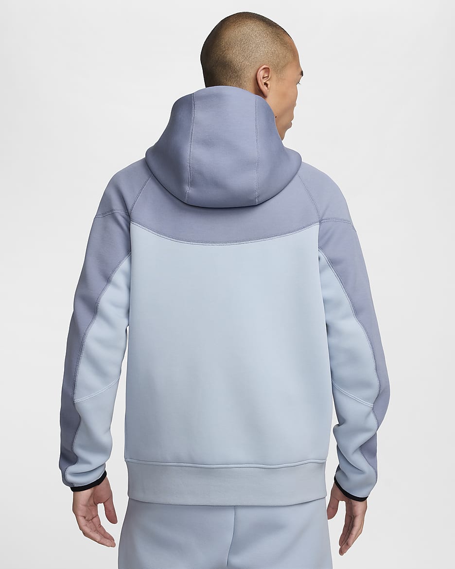 Nike Sportswear Tech Fleece Windrunner 男款全長式拉鍊連帽上衣 - Light Armory Blue/Ashen Slate/白色