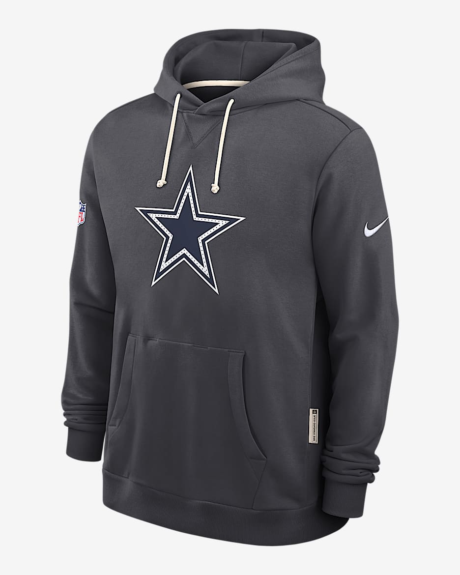 Sudadera con gorro sin cierre Nike Dri-FIT de la NFL para hombre Dallas Cowboys Initial Home Sideline - Antracita