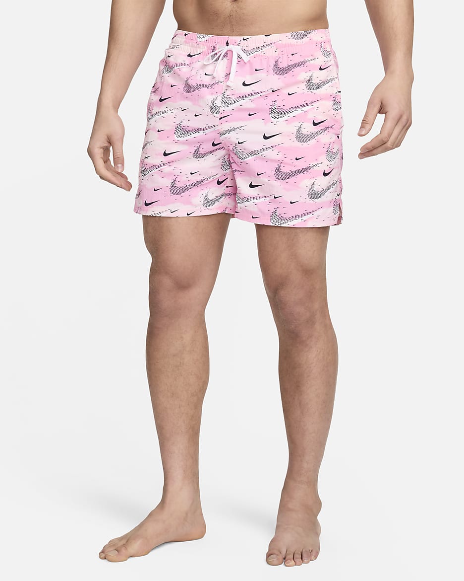 Nike Swim Flock Men's 5" Volley Shorts - Pink Rise