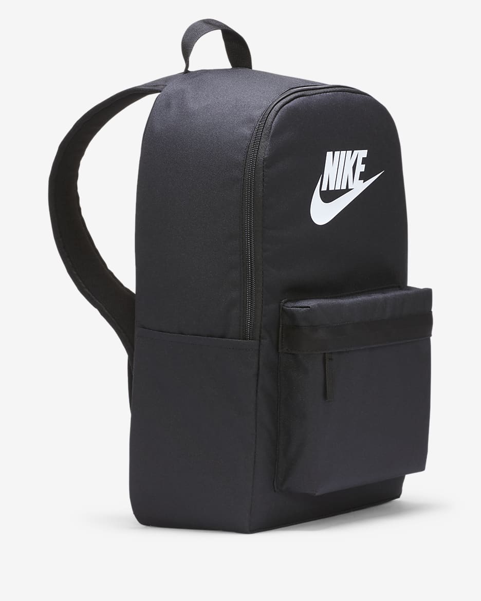 Nike Heritage 背包 (25 公升) - 黑色/黑色/白色