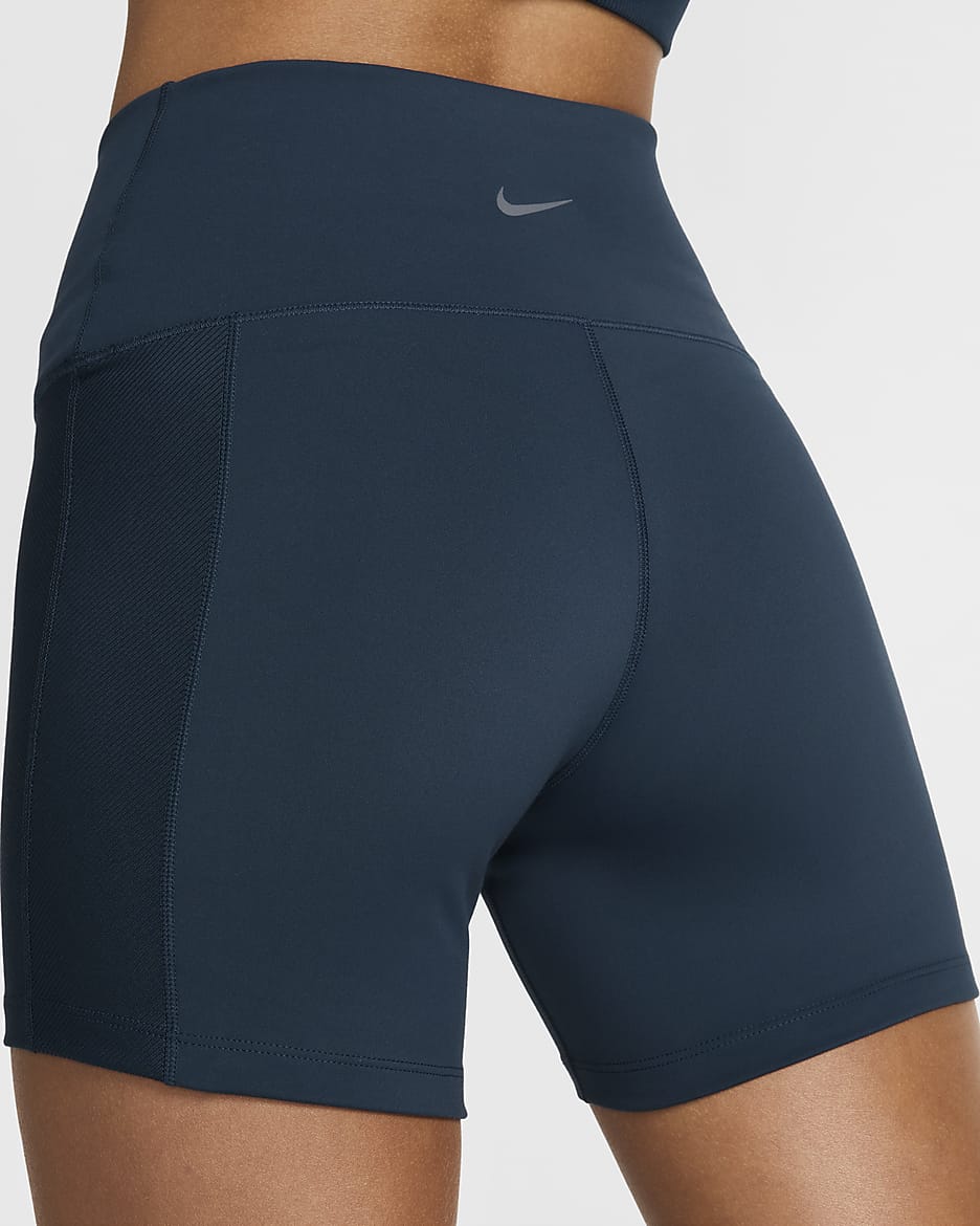 Nike One Wrap Women's High-Waisted 5" Biker Shorts - Armory Navy/Black