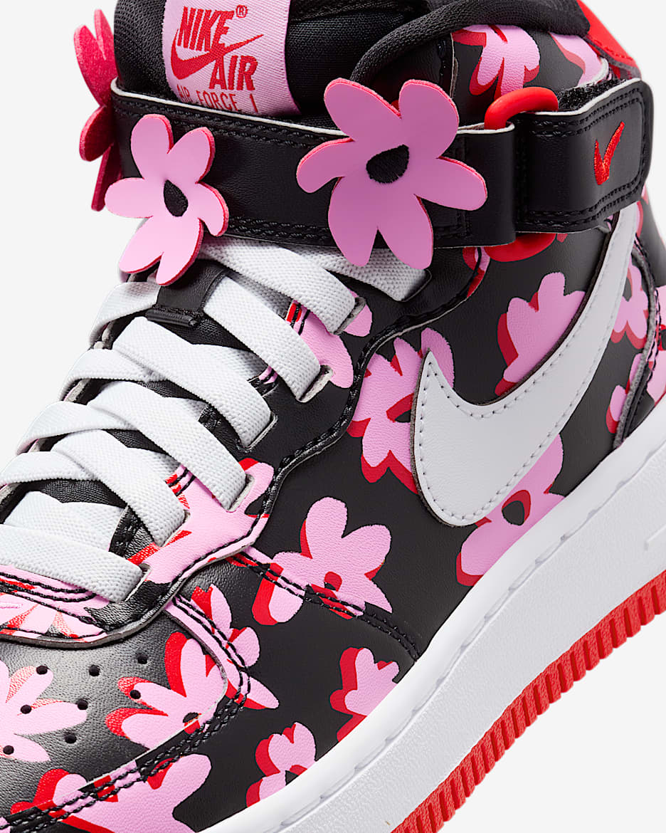 Buy nike black and white flower shoes Shop Nike Air Force 1 Mid EasyOn SE Big