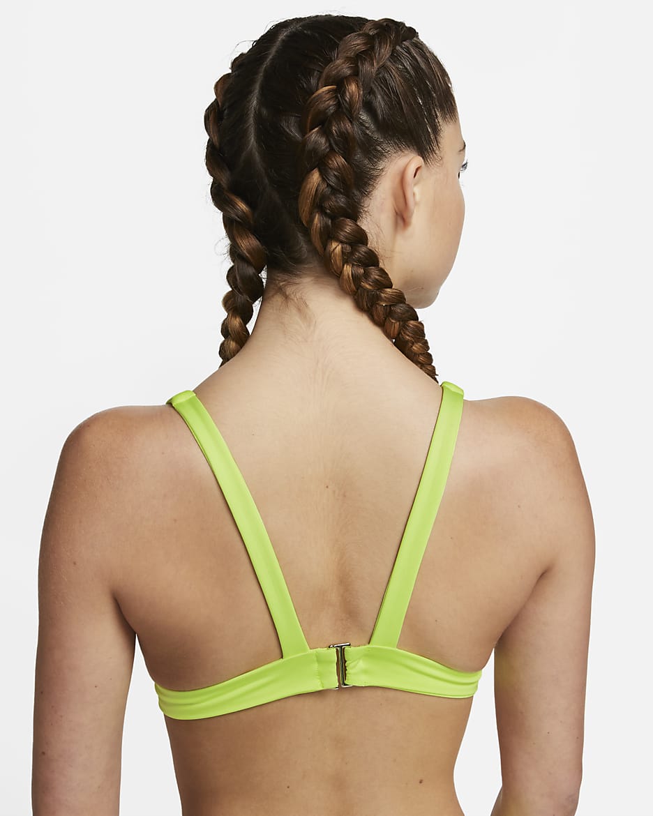 Top de bikini Bralette Nike Essential para mujer - Volt resplandor