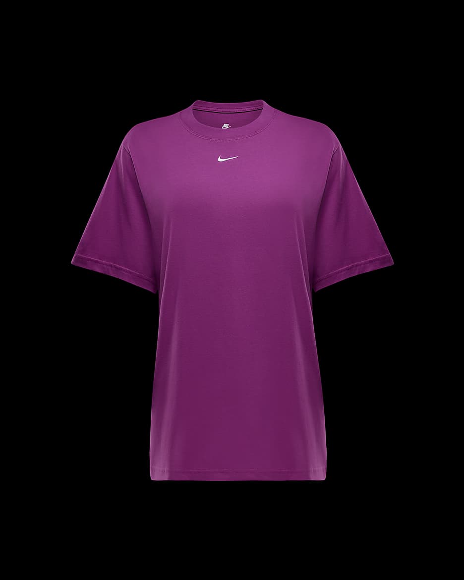 Nike Sportswear Essential Women's T-Shirt - Hot Fuchsia/White