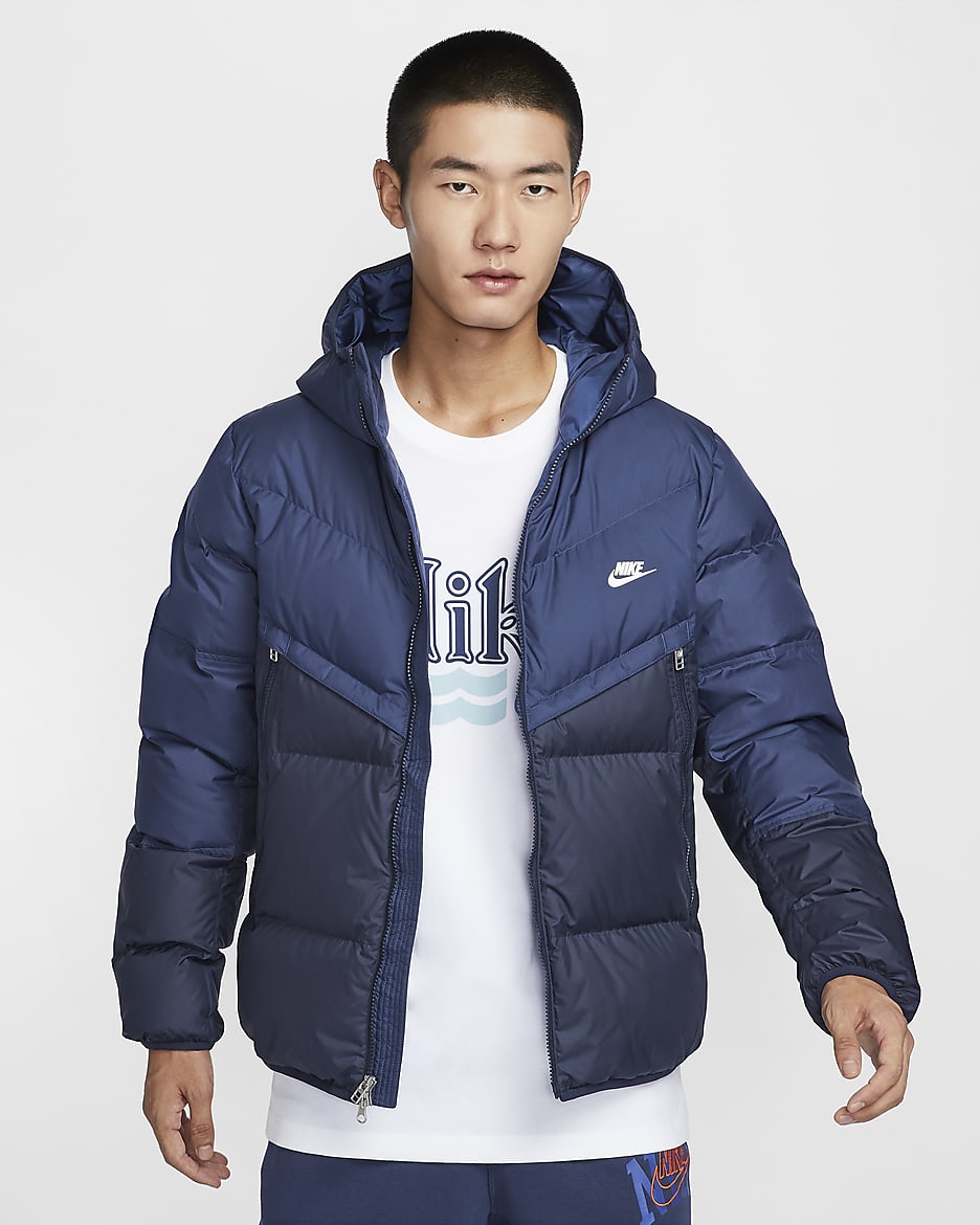 Nike Sportswear Storm-FIT Windrunner Men's Hooded Jacket - Midnight Navy/Obsidian/Sail