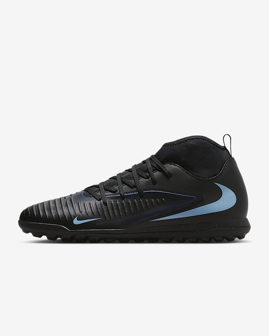 Nike Phantom 6 High Club Turf Football Boot - Black/Black