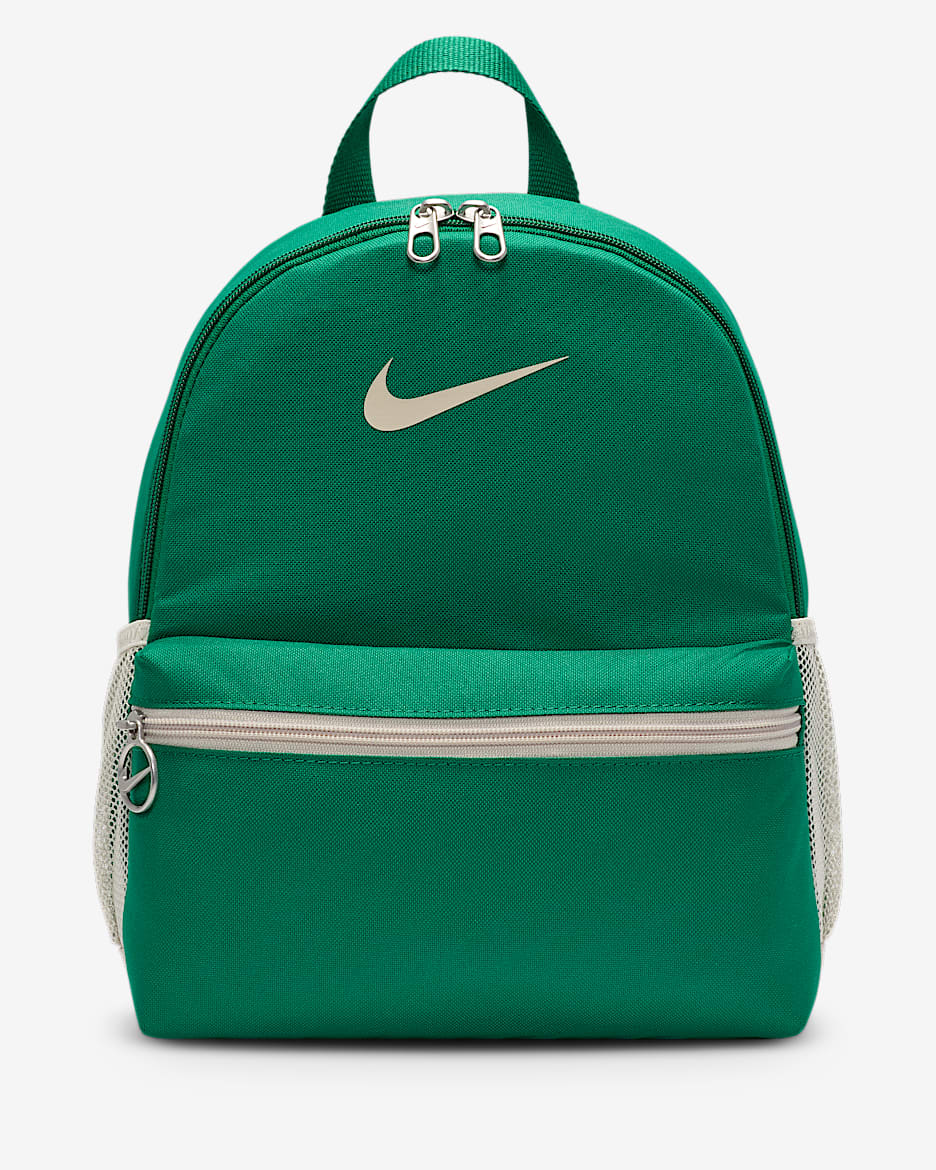 เป้สะพายหลังขนาดเล็กสำหรับเด็กโต Nike Brasilia (11 ล.) - Malachite/Light Orewood Brown/Light Orewood Brown