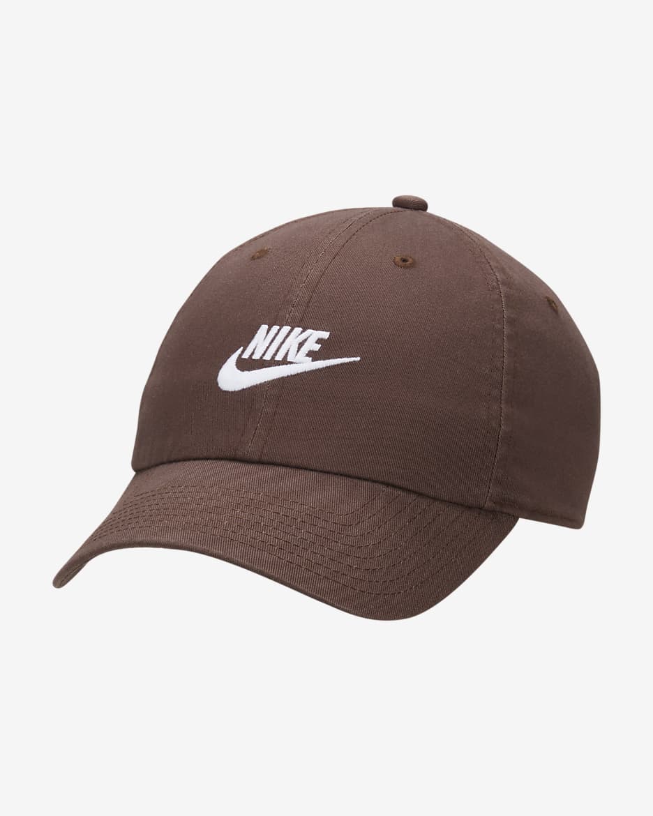 Gorra desestructurada Futura Wash Nike Club - Marrón barroco/Blanco