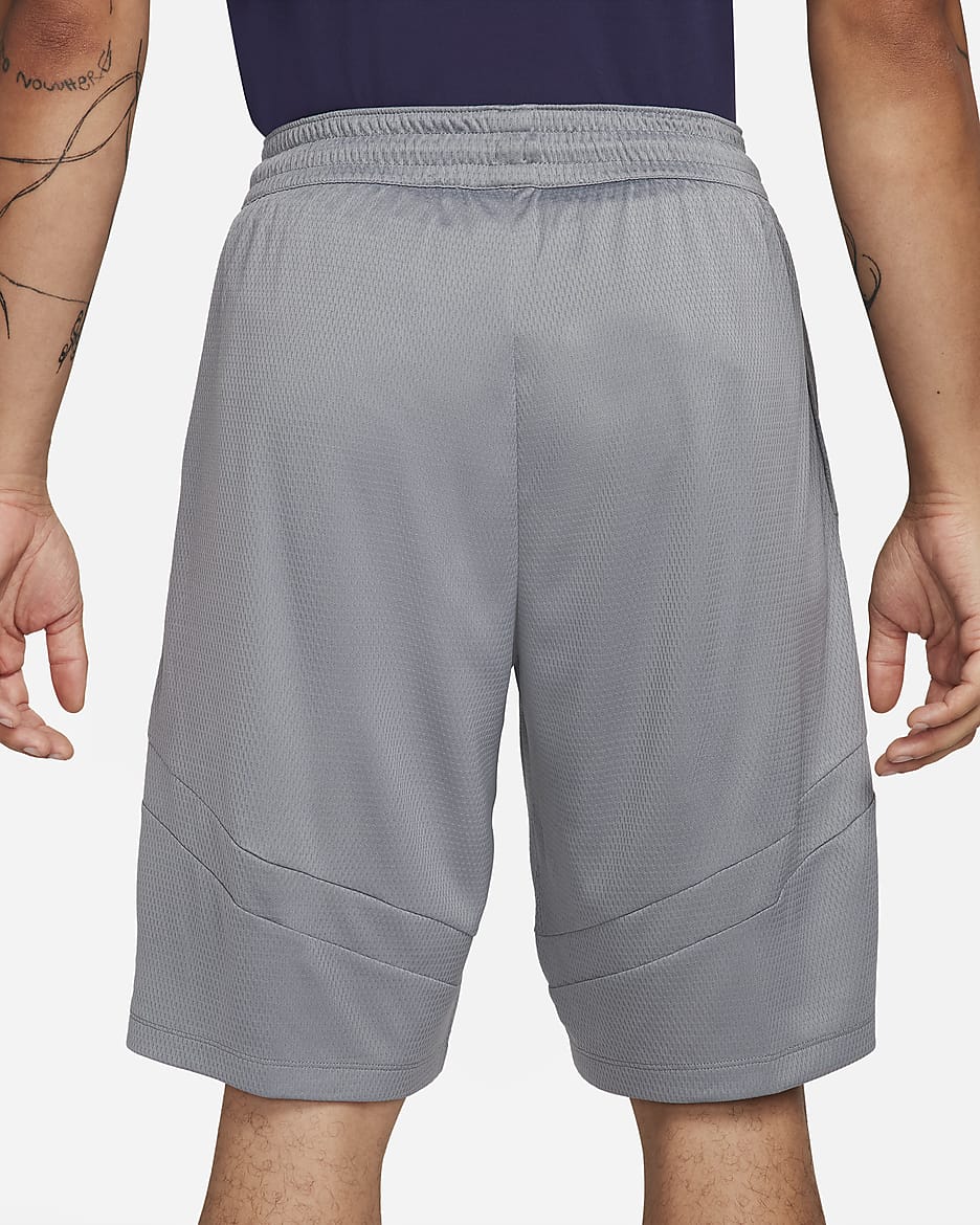 Nike Icon Dri-FIT basketbalshorts voor heren (28 cm) - Cool Grey/Cool Grey/Zwart