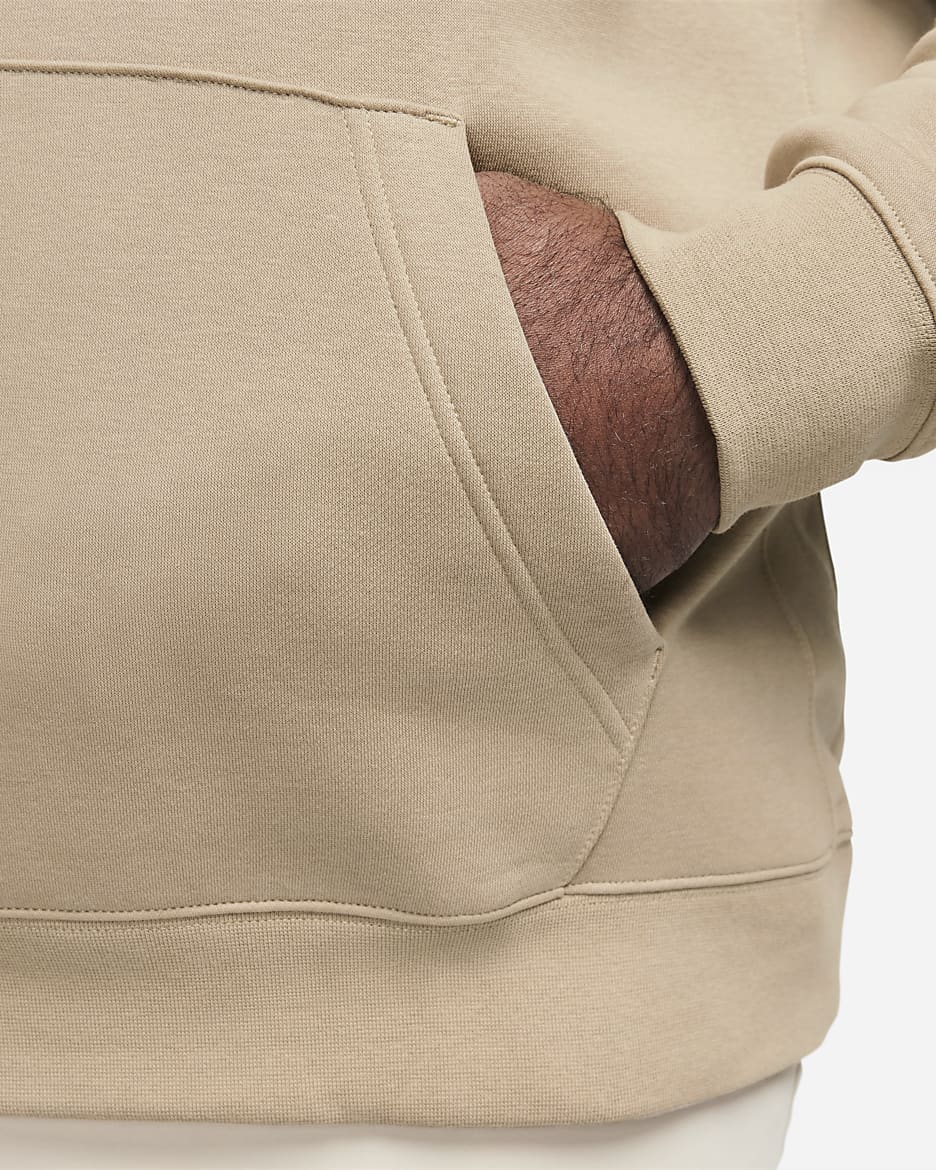 Sweat à capuche Nike Sportswear Club Fleece - Khaki/Khaki/Blanc