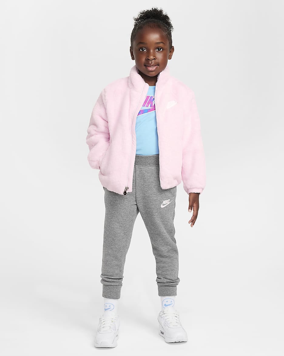 Nike Kunstfelljacke für Kleinkinder - Pink Foam