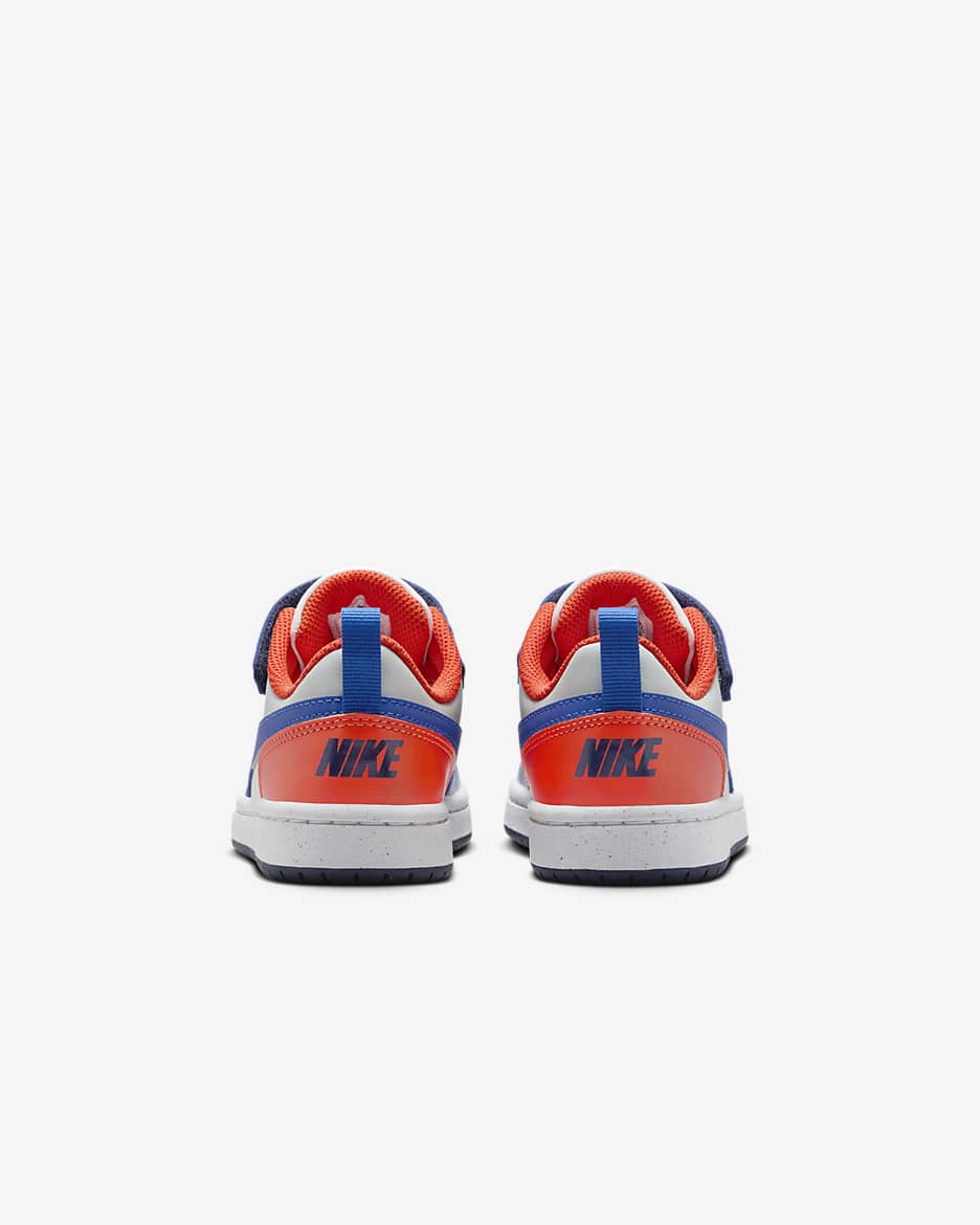 Nike Court Borough Low Recraft Little Kids' Shoes - Midnight Navy/Team Orange/Light Silver/Hyper Royal