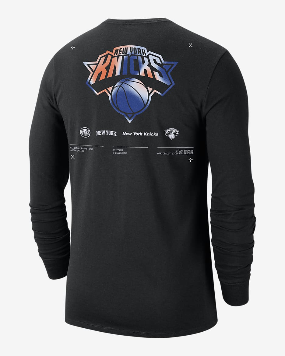 New York Knicks Men's Nike NBA Long-Sleeve T-Shirt - Black