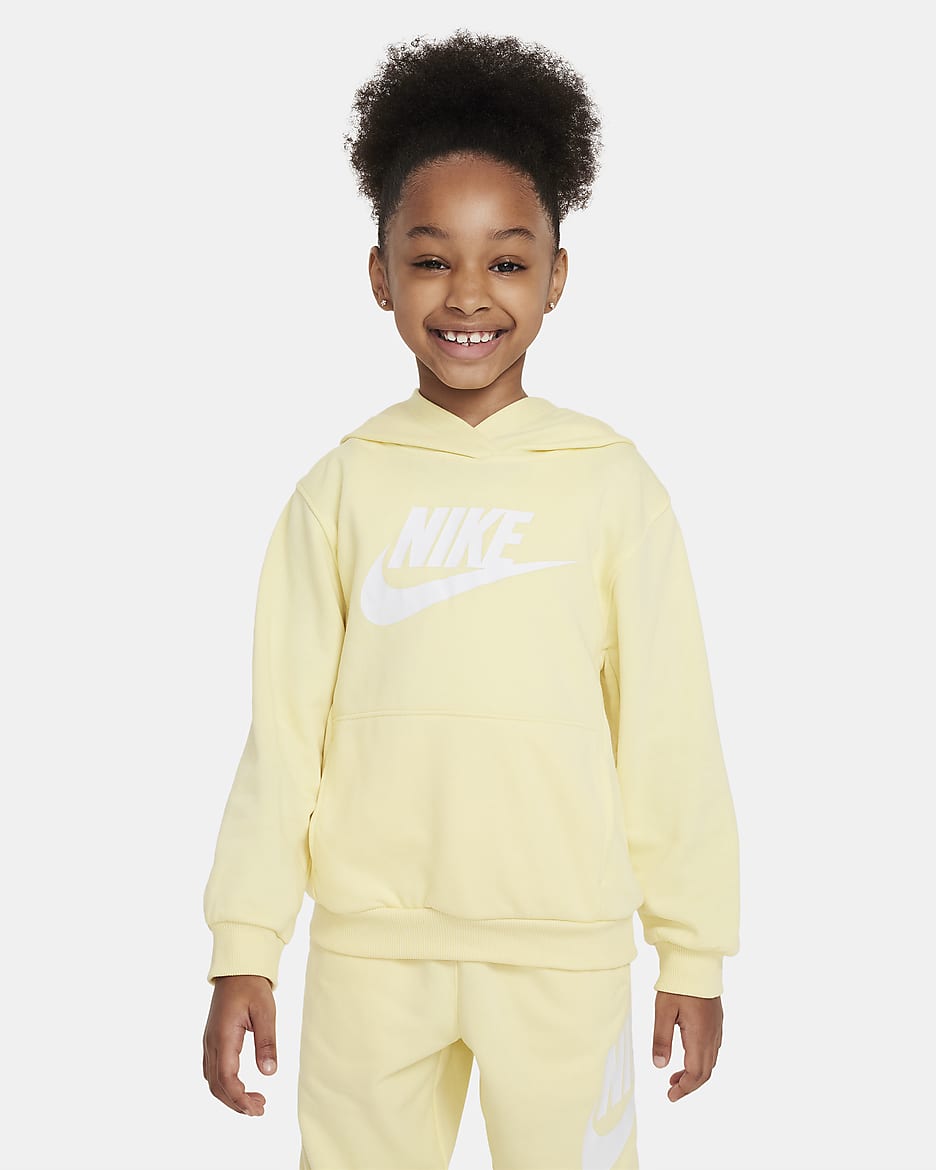 Sudadera con gorro para niños talla pequeña Nike Sportswear Club French Terry Pullover - Amarillo suave